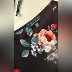 Trixxi Black Floral Jumpsuit Women’s Size Medium Short Flutter Sleeves Photo 1