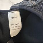 Soul Cycle Racerback w/Keyhole Sports Bra, Metallic Black Grey (Excellent) Photo 3