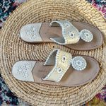Jack Rogers  Leather Whipstitch Sandals Womens 7 Photo 1