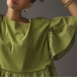 Anthropologie By Babydoll Top in Dried Herbs Photo 3