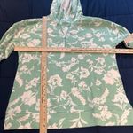 Croft & Barrow  women's M drop-shoulder athletic hoodie teal floral print NWT Photo 2