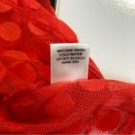 Iris basic Y2K Red Mesh Polka Dot Pattern Sleeveless Tank Top Sheer Crop Top szL Photo 5