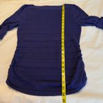 Apt. 9  Lightweight Knit Blue Sweater Women’s Size Small Ruched Sides Nautical Photo 8