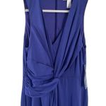London Times NWT Royal Blue Women's V-Neck Twist Waist Dress Size 4 Photo 9
