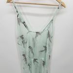 Beautiful Bottoms Swim Romper Women SMALL NWT Mint Green Bird Print Playsuit Photo 0