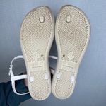 Ipanema Glam White Sandals US 10 EUR 41/42 Ankle Strap Thong Tortoise Accents Photo 4