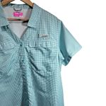Habit  Womens Check Fishing Top 2XL Turquoise Outdoor Hiking Lightweight ‎ Vented Photo 5
