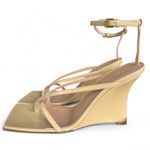 Bottega Veneta  Square Toe Wedge‎ Sandals NEW Photo 3