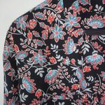 Terra & Sky Terra Sky 3X Black Coral Blue All Over Floral Top Plus Photo 5