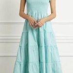 Hill House  Bay Blue Ellie Nap Midi Tiered Dress S Photo 0