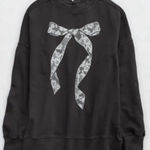 Aerie  Bow Sweatshirt with Little Pearl Clasp in the back Photo 0