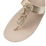 FitFlop NWT Arch Support Comfort Galaxy Wedge Beaded Flip Flop Platino Size 9 Photo 3