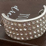 Rhinestone Brooch Pin Silver Sparkly Statement Prom Y2K Style Coquette Photo 0