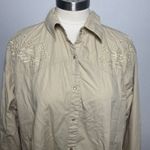 Wrangler  Blues Western Shirt S06000 Tan‎ Embroidered Pearl Snap Size L Vintage Photo 12