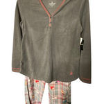 Cuddl Duds  Women's S Dog Print Christmas Pajama Set Gray Plaid Cozy Gift New Photo 0