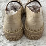 Schutz Viola Crocodile-Embossed Leather Flat Loafers in Eggshell size 7.5B Photo 8