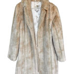 Gallery  beige tan faux fur long plush cruelty free coat Size XL Photo 0