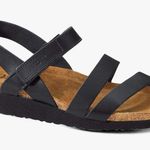 Naot Women's Kayla Wedge Sandal Black Leather Comfort Shoes 11 Photo 0