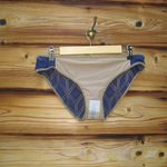 Becca NWOT  Blue Crochet Wanderlust Hipster Bikini Bottoms XL Photo 5