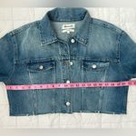 Madewell Medium Wash Cropped Oversized Trucker Jean Jacket - Small Photo 4