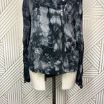 Evereve Marrakech Tie Dye Amber‎ Moto Jacket Black Gray Size Medium Photo 6
