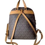Michael Kors  MK Monogram Bicolor Leather & Coated Canvas Tech Backpack NWT Photo 2