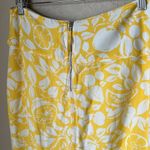 Anthropologie  yellow lemon button belted pencil skirt Photo 9