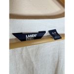 Lands' End Women's Petite Linen Sweetheart Button Front Midi Dress Flutter Sleeve Small Photo 5