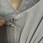 David's Bridal David’s Bridal Dusty Blue DayDream Dress with Flutter Sleeve Full Skirt size 0 Photo 7