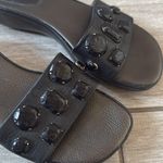 Sesto Meucci Jeweled Slide Sandals Size 7 Black Wedge Slip-On Comfort Shoes Photo 2