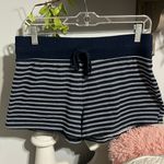 Wild Fable  Cotton Knit Shorts Navy Blue Stripe Elastic Drawstring Waist Womens S Photo 0