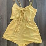 Mimi Chica Yellow Ruffle Front Toe Romper Photo 2
