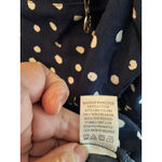Adrienne Vittadini  Woments Blue and White Polka Dot 3/4 Sleeve Size Size S Photo 4