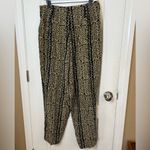 Ellen Tracy Bohemian Black and Gold Silk Pants Photo 6