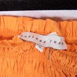 Endless Rose Sunset Cotton Poplin Smocked Eyelet Tiered Long Maxi Dress Orange Photo 1