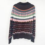 Moda International Womens Wool Blend Fair Isle‎ Knit Full Zip Cardigan Sweater L Brown Size L Photo 7