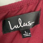 Lulus Lulu’s Forevermore Burgundy Holiday Skater Dress W-730 Size Large Photo 7