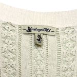 Heritage 1981 Crocheted Boho Cotton Sweater Vest Cream Sz S Photo 2