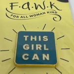 F.A.W.K. For All Woman Kind This Girl Can Power Pins Enamel Pin BFF For Her Blue Photo 0