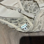 Aerie New Blooms Lace Padded Triangle Bralette tan nude size medium Photo 3