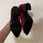 Naturalizer  Helena red satin pointy pointed toe thick block heels 6.5W Photo 3