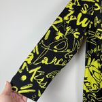 Ali Miles Tunic Top Women's L Black Yellow Graffiti Print Retro Relax Blouse Art Size L Photo 3
