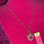 Baby Pink Heart Rhinestone Necklace Sterling Silver 925 Photo 5