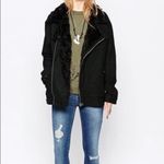 Free People Asymmetrical Full-Zip Faux Fur Collar Moto Jacket Photo 2