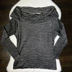 Dolan Left Coast Black Ribbed Off Shoulder Cowl Neck Sweater Size L Photo 0