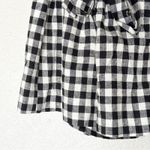 ZARA Shorts Womens Black Gingham Linen Blend Pleated Tie Waist Preppy Blogger M Photo 2