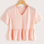 Romwe Pink Babydoll  Top Photo 0
