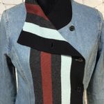 Unique Jean Jacket Denim and Sweater Jacket Small Blue Photo 3