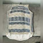 Elegant dressy Knit Tank Top🌷 Blue Size M Photo 3