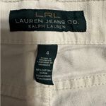 LRL Lauren Jeans Co. White Denim Women's Size 4 Stretch Straight Leg Polo RL Photo 4